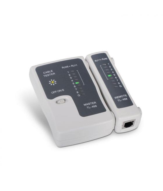Aisens testeador para cable r11/rj12/r45 blanco