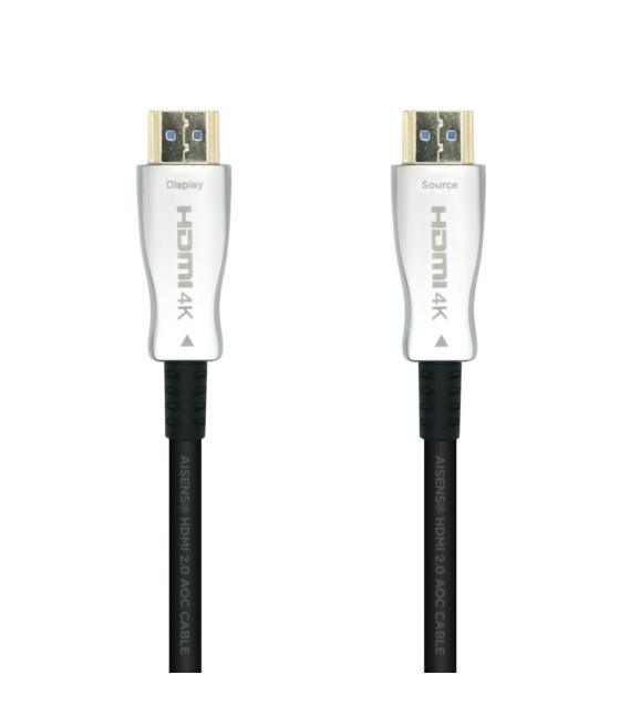 Aisens cable hdmi v2.0 aoc (active optical cable) premium alta velocidad hec 4k@60hz 18gbps a/m - a/m negro 20m