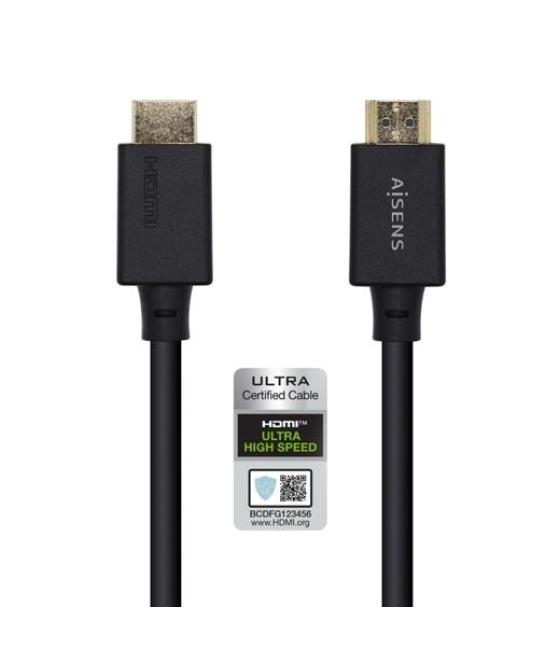 Aisens cable hdmi v2.1 premium alta velocidad hec 8k@60hz 48gbps a/m - a/m negro 0,5m