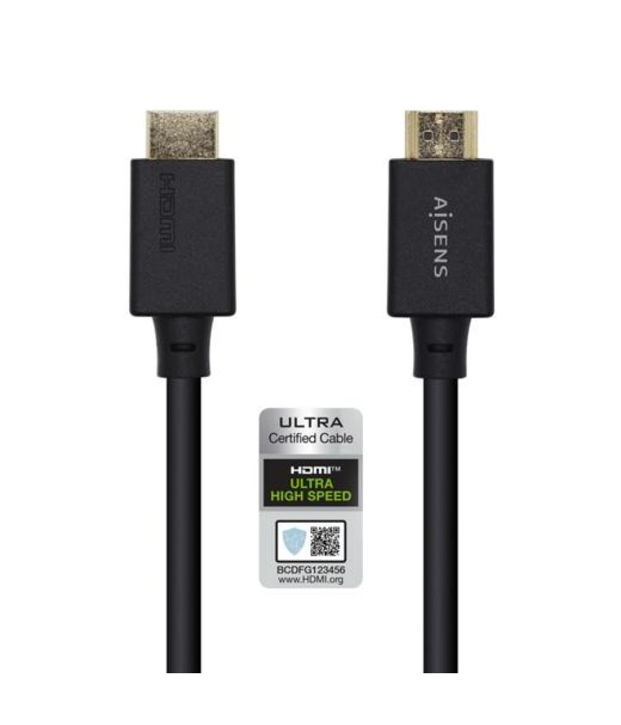 Aisens cable hdmi v2.1 premium alta velocidad hec 8k@60hz 48gbps a/m - a/m negro 0,5m