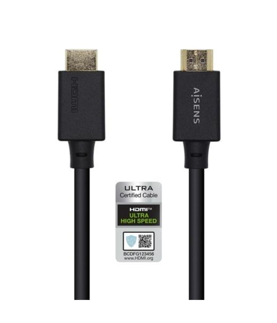 Aisens cable hdmi v2.1 premium alta velocidad hec 8k@60hz 48gbps a/m - a/m negro 1,0m