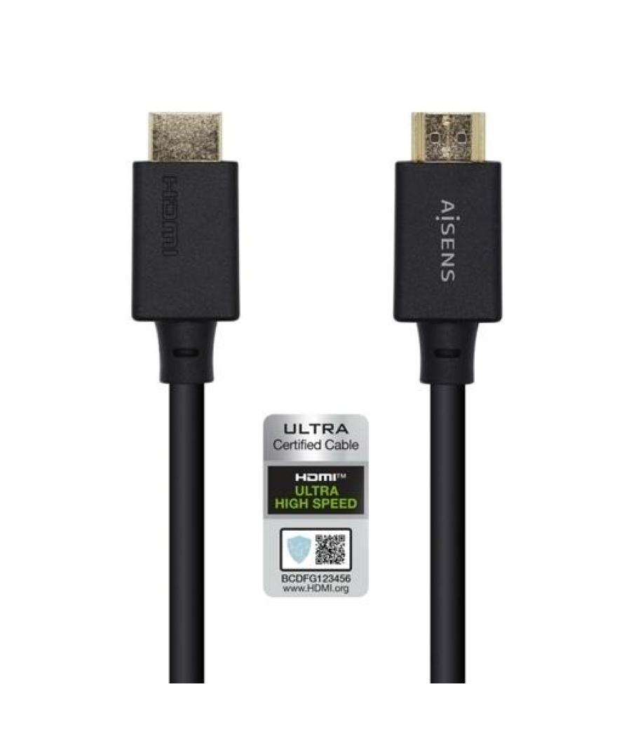 Aisens cable hdmi v2.1 premium alta velocidad hec 8k@60hz 48gbps a/m - a/m negro 1,5m