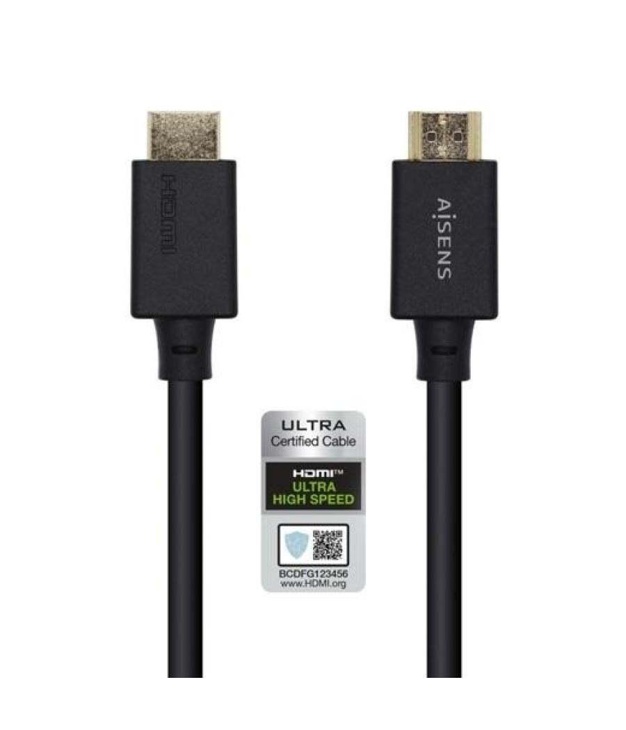 Aisens cable hdmi v2.1 premium alta velocidad hec 8k@60hz 48gbps a/m - a/m negro 2,0m