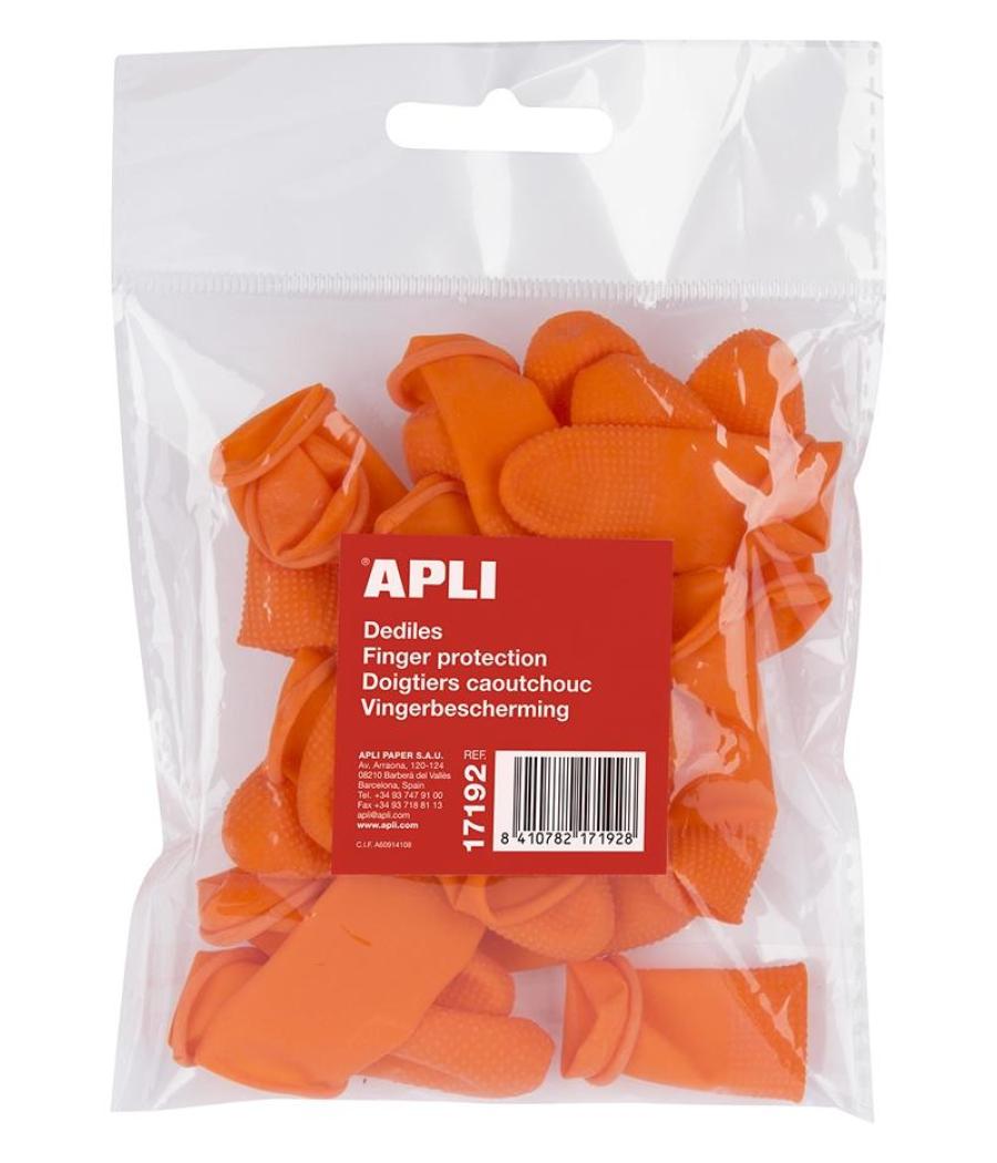 Apli dedíles latex talla m color naranja -20u-