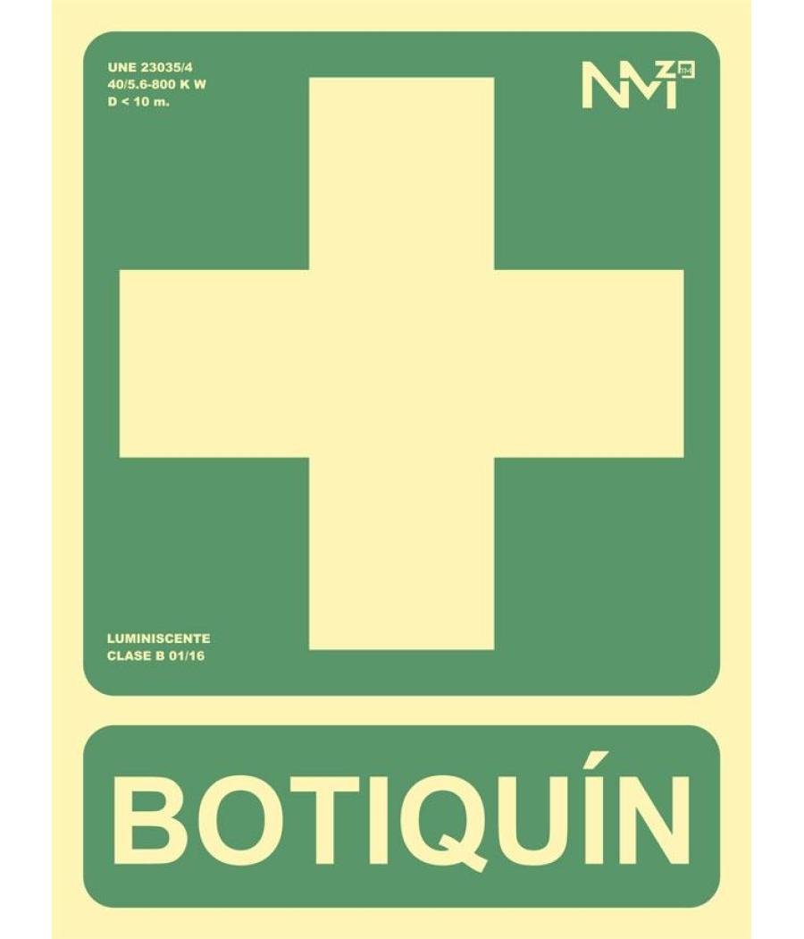 Archivo 2000 señal "botiquín" 224x300 pvc verde