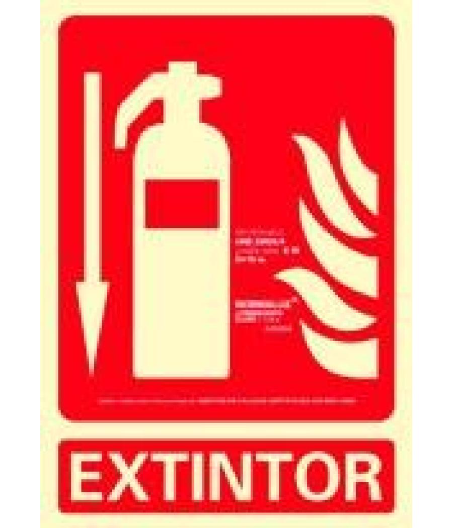Archivo 2000 señal "extintor" 210x300 pvc rojo