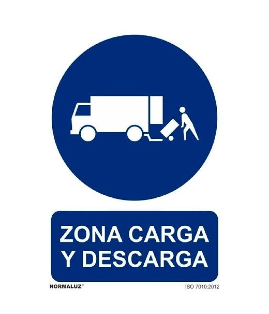 Archivo 2000 señal de aviso "zona de carga y descarga" 210x300mm pp azul/blanco