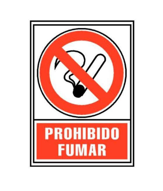 Archivo 2000 señal prohibido fumar 210x297mm pp 700 micras blanco/rojo