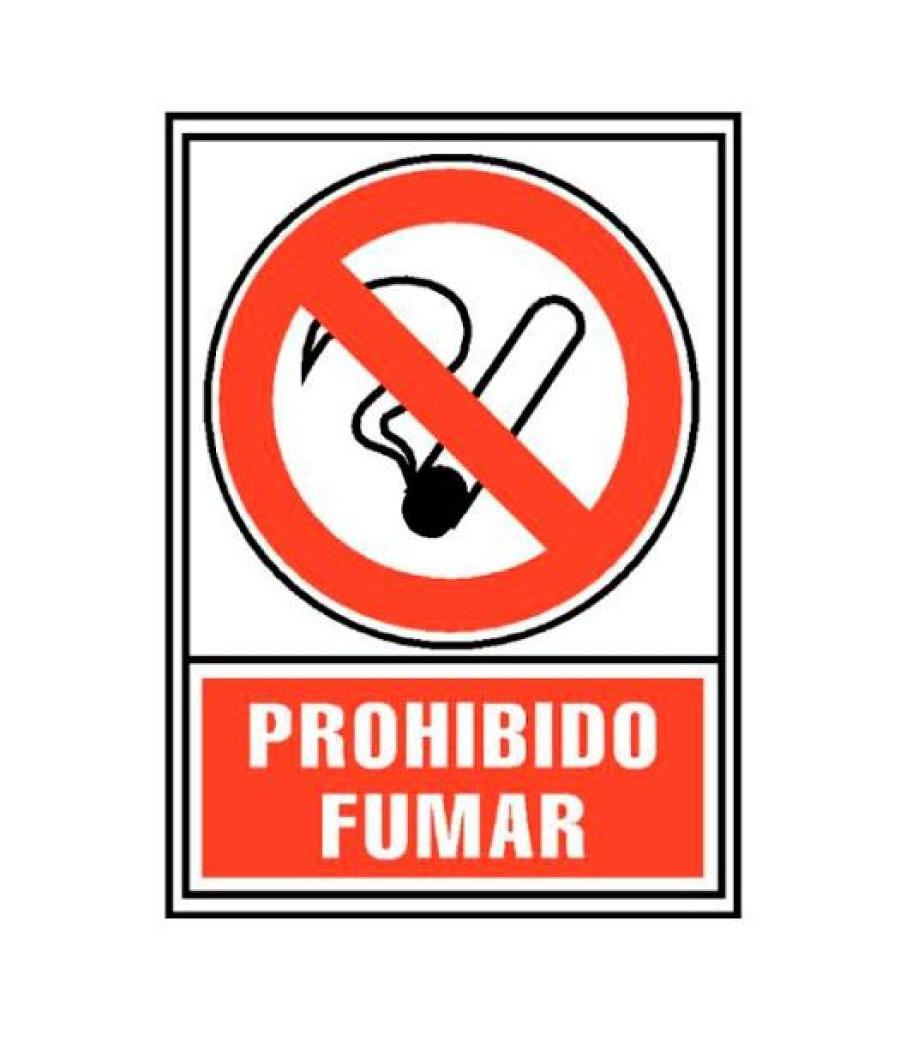Archivo 2000 señal "prohibido fumar" 210x297mm pp 700 micras blanco/rojo