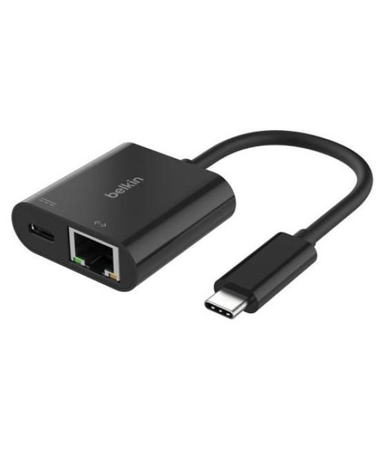 Belkin cable adaptador usb-c a ethernet   carga 100w negro