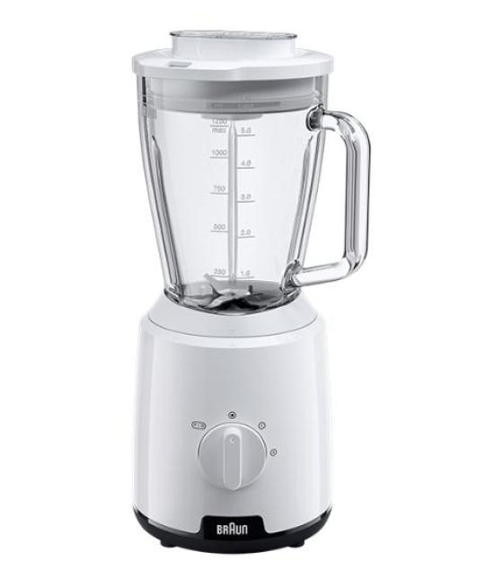 Braun batidora de vaso 600w, 2 velocidades 1,5l blanca