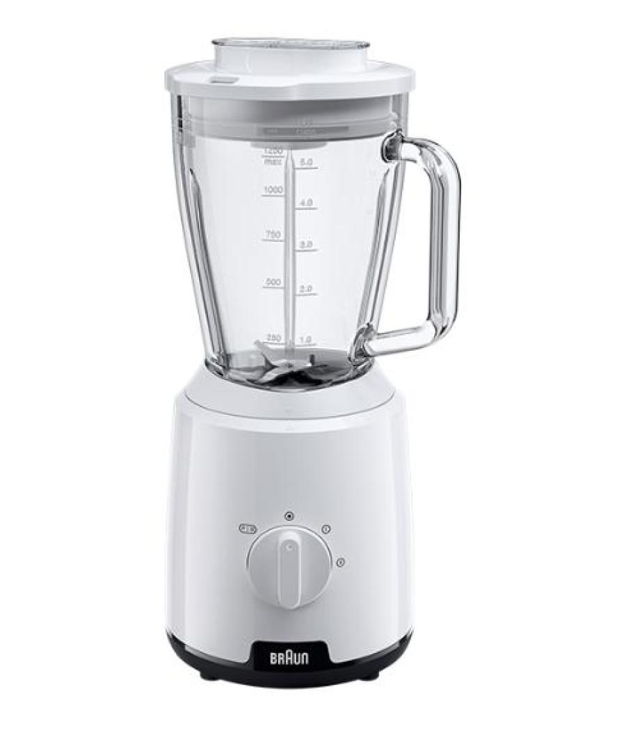 Braun batidora de vaso 600w, 2 velocidades 1,5l blanca