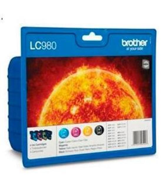 Brother tinta bk/c/m/y dcp-145c/165c/195c/197c/375cw - mfc-250c/255cw/290c/295cn - pack 4 colores