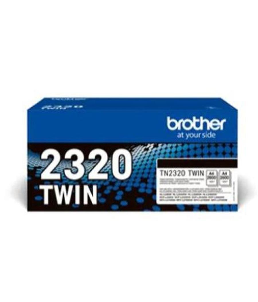 Brother toner negro hl-l2300d/l2340dw/l2360dn/l2365dw - dcp-l2500d/l2520dw - mfc-l2700dw/l2720dw/l2740dw - pack 2