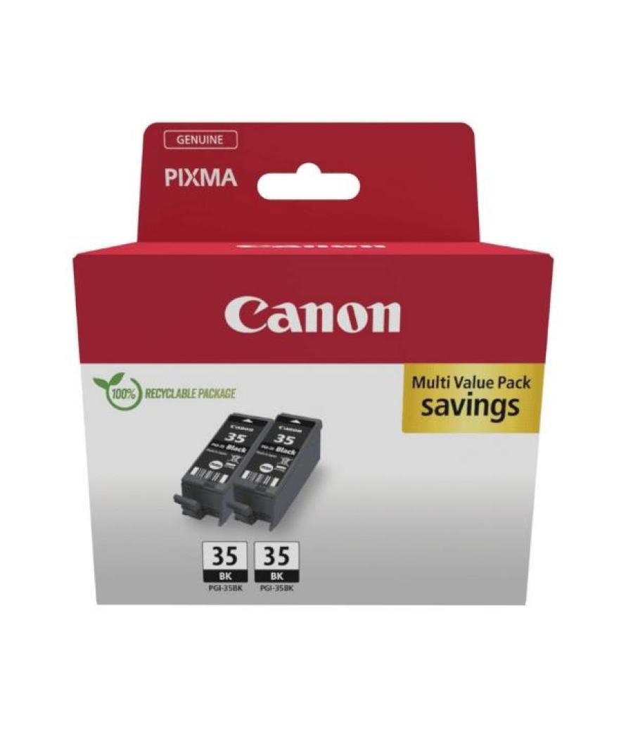 Canon tinta twin pack negro para pixma ip 100/110 - tr 150 - pgi 35bk (pack 2)