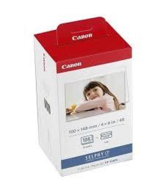 Canon tinta papel tamaño postal 10x15cm (108 fotos) cp-100 - kp-108in