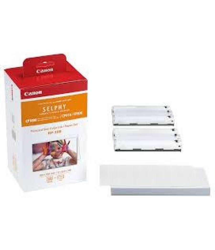 Canon kit de casete con cinta de impresión + papel para selphy cp1000, cp1200, cp910 - rp-108