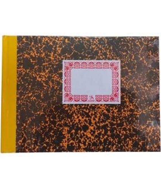 Dohe cuaderno cartoné cuentas corrientes 100h cuarto apaisado 70gr marrón