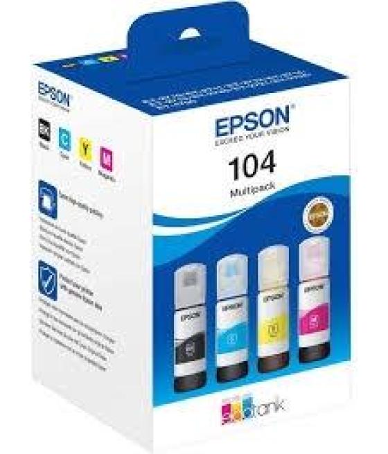 Epson tinta botes multipack bk / c / m / y - et-2710, 2711, 2726, 2815 - nº 104
