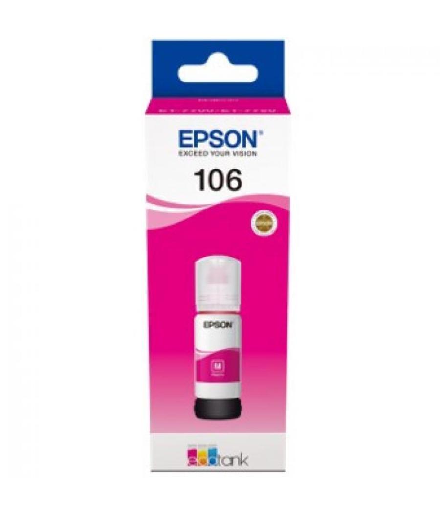 Epson tinta bote magenta eco tank et-7700, 7750 - nº 106