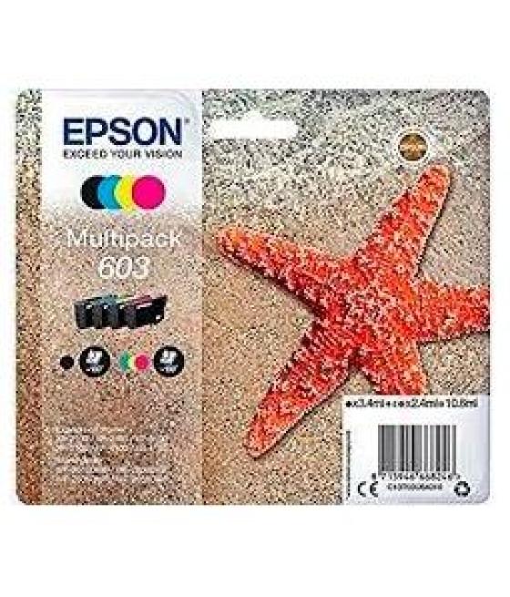 Epson tinta multipack bk / c / m / y xp-2100, 3100, 4100 / wf-2830dwf, 2850dw - nº 603