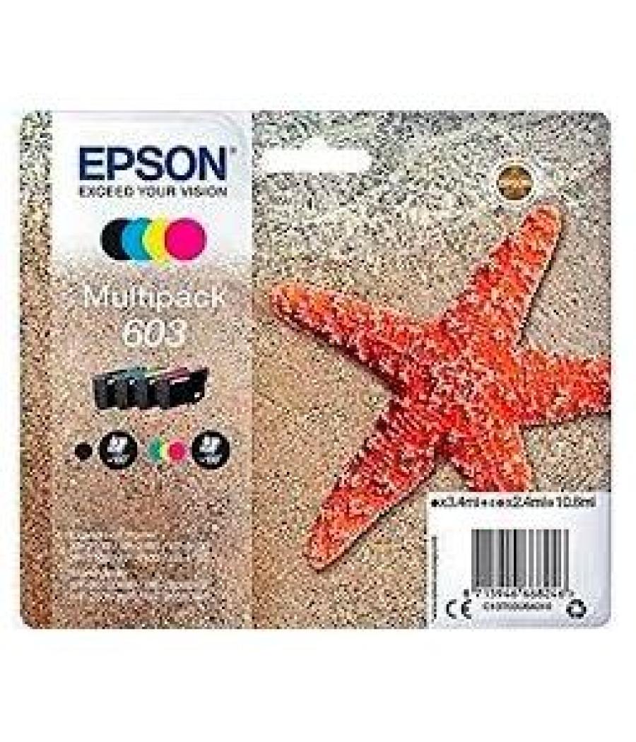 Epson tinta multipack bk / c / m / y xp-2100, 3100, 4100 / wf-2830dwf, 2850dw - nº 603