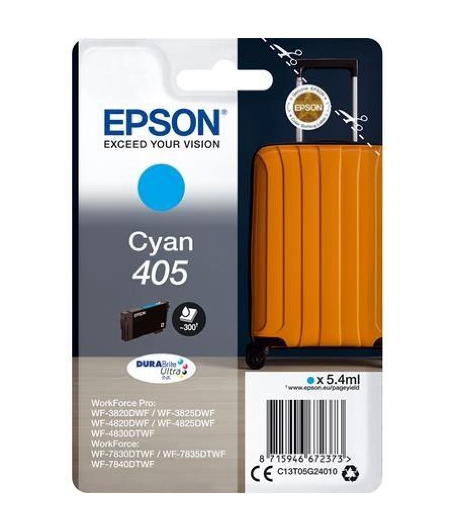 Epson tinta cian workforce pro wf-3820dwf, 3825dwf, 4820dwf, 4825dwf, 4830dtwf, 7830dtwf, 7835dtwf, 7840dtwf - nº 405