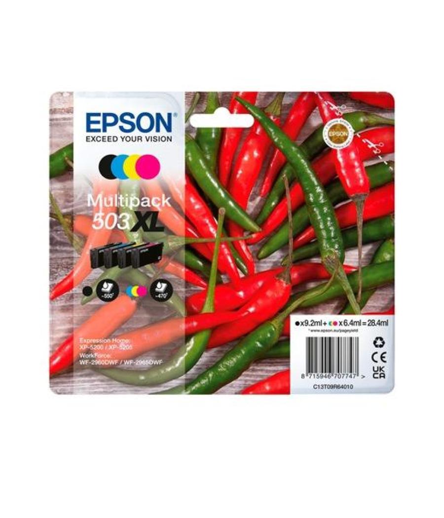 Epson tinta multipack bk / c / m / y xp-5200, 5205 / wf-2960dwf, 2965dwf - 503xl (alta capacidad)