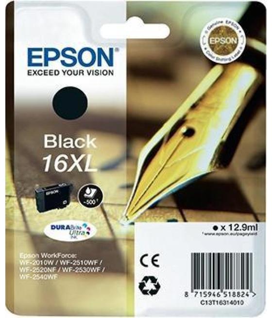 Epson tinta negro durabrite ultra ink - nº16xl