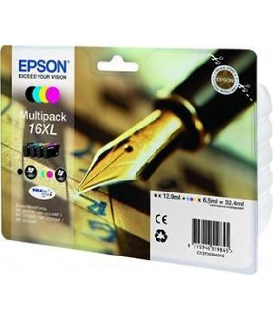 Epson tinta bk / c / m / y durabrite ultra ink cartucho - nº16xl (pack 4 colores)