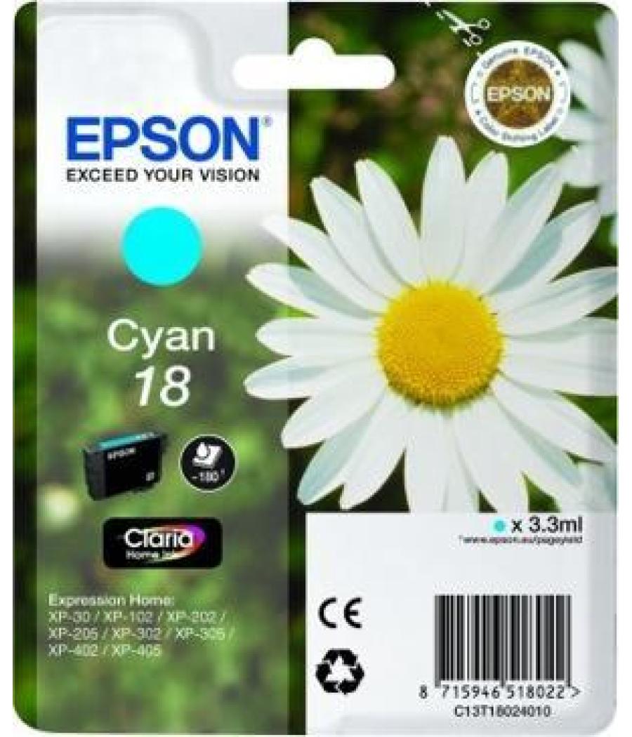 Epson tinta cian expression home xp-102/205/305/405 - nº18