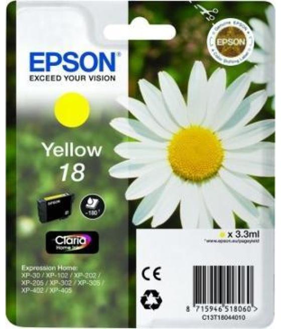 Epson tinta amarillo expression home xp-102/205/305/405 - nº18
