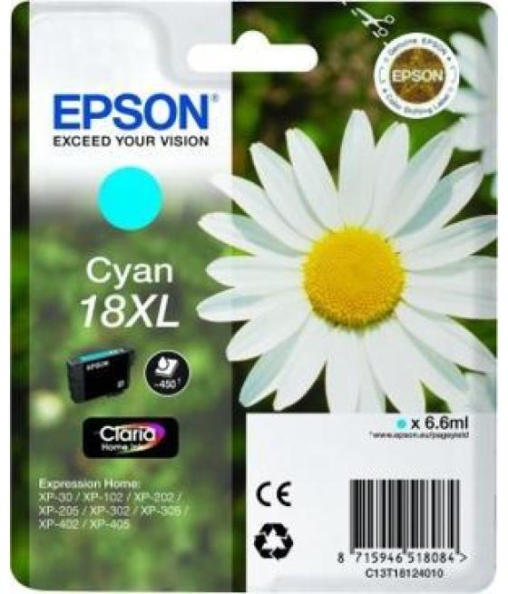Epson tinta cian expression home xp-102/205/215/305/405 - nº18xl