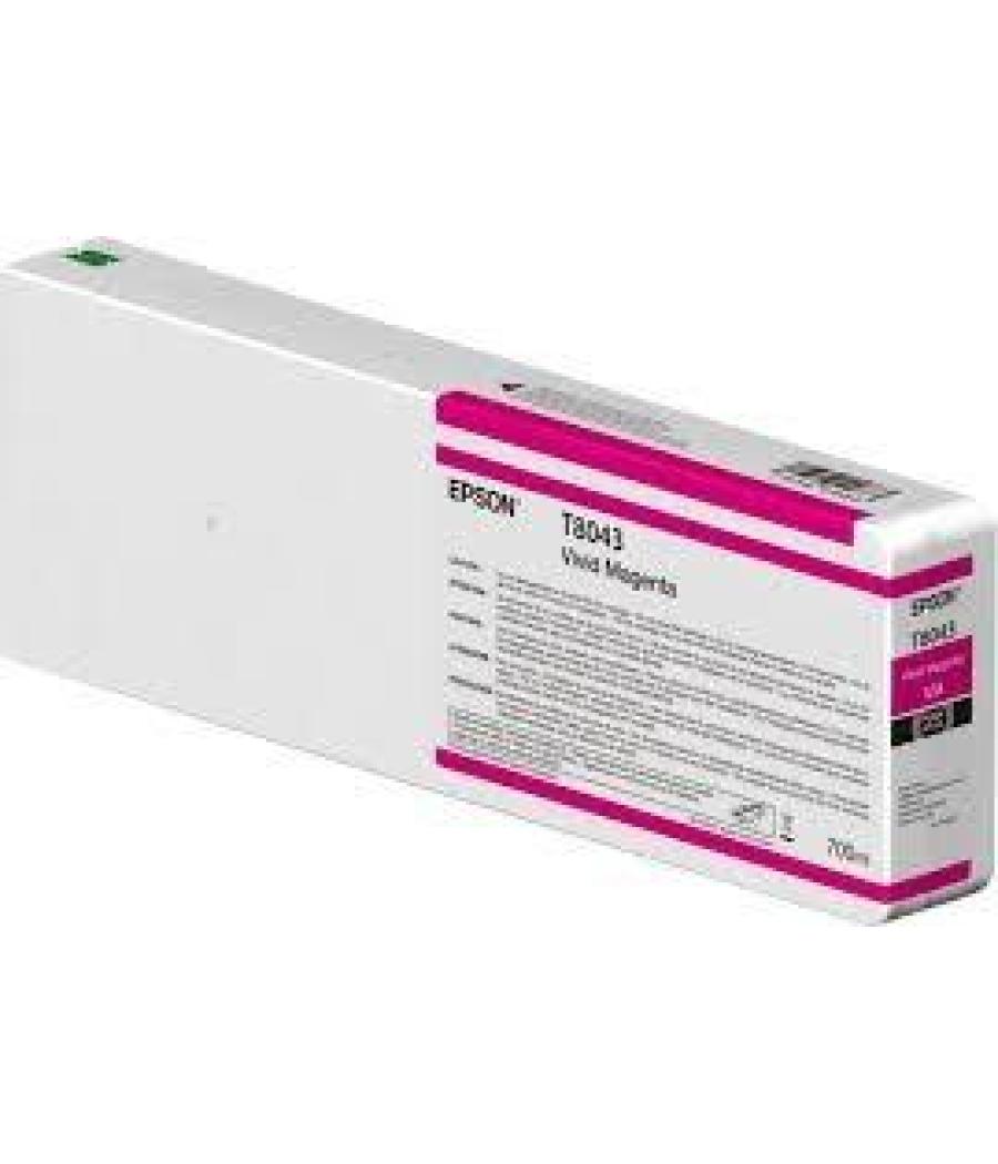 Epson gf surecolor serie sc-p cartucho vivid magenta ultrachrome hdx/hd 700ml (sustituye a la c13t804300)