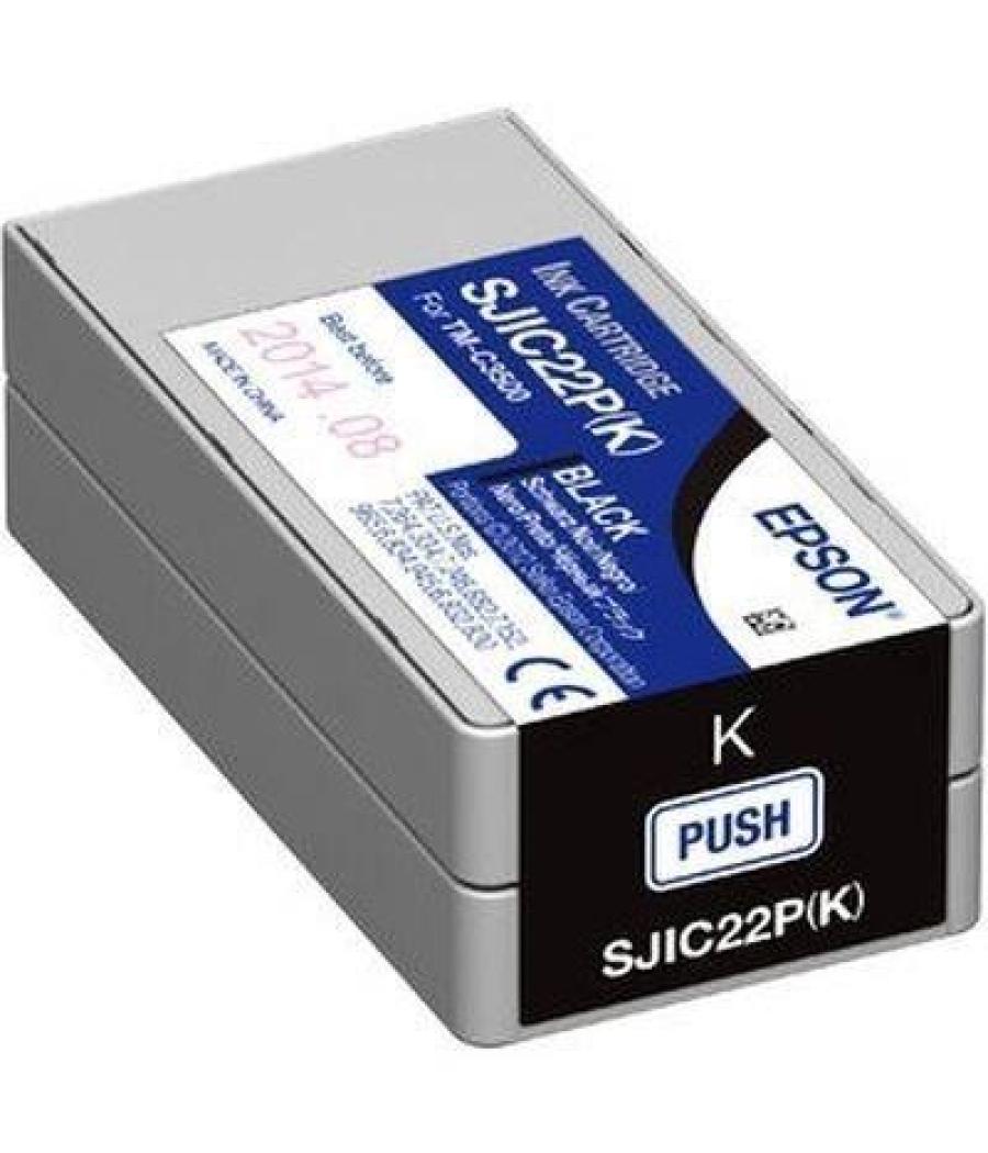 Epson cartucho de tinta negro colorworks c3500 sjic22p(k)