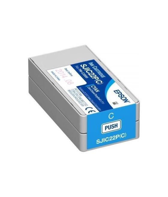 Epson cartucho de tinta cian colorworks c3500 sjic22p(c)