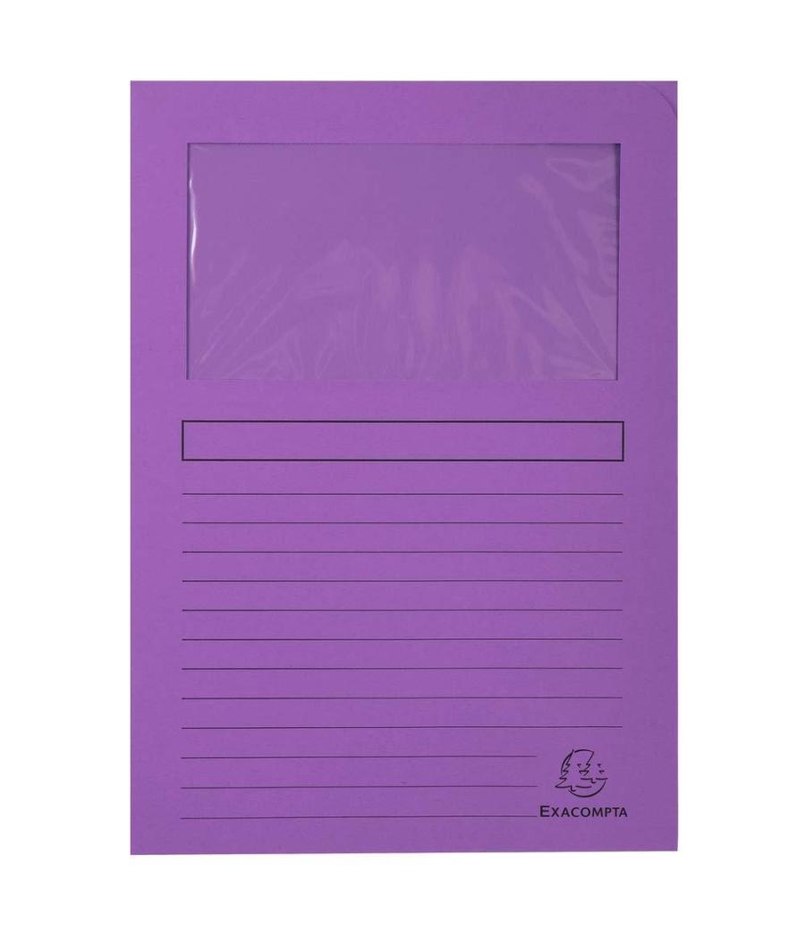 Exacompta subcarpeta a4 forever con ventana violeta 120gr -100u-
