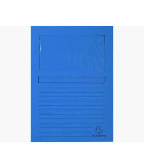 Exacompta subcarpeta a4 forever con ventana azul marino 120gr -100u-
