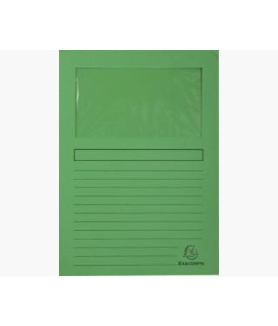 Exacompta subcarpeta a4 forever con ventana verde 120gr -100u-