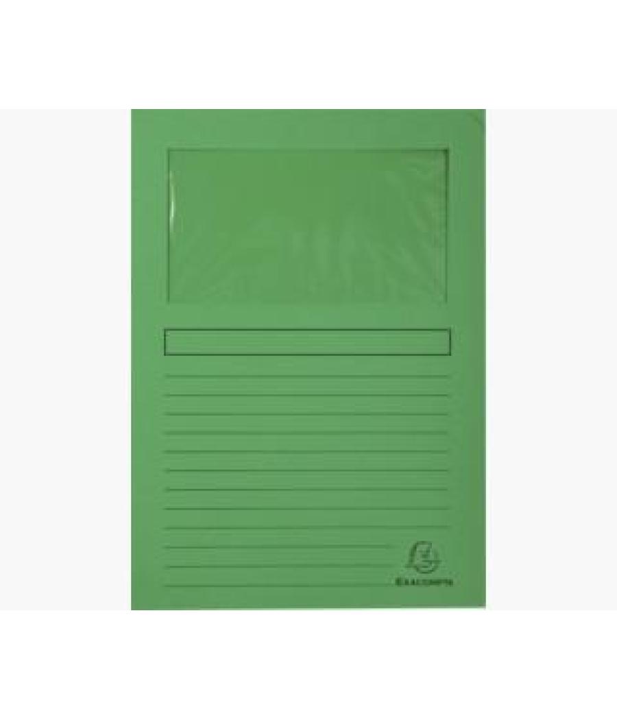 Exacompta subcarpeta a4 forever con ventana verde 120gr -100u-