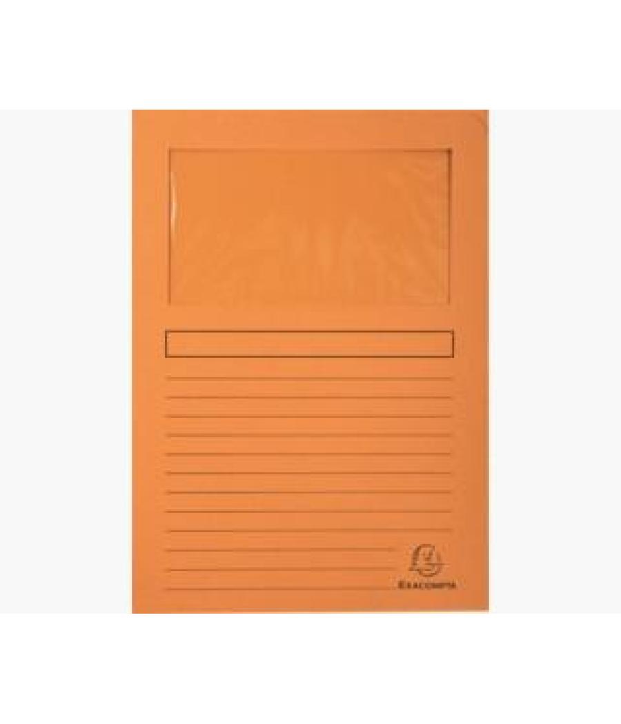 Exacompta subcarpeta a4 forever con ventana naranja 120gr -100u-