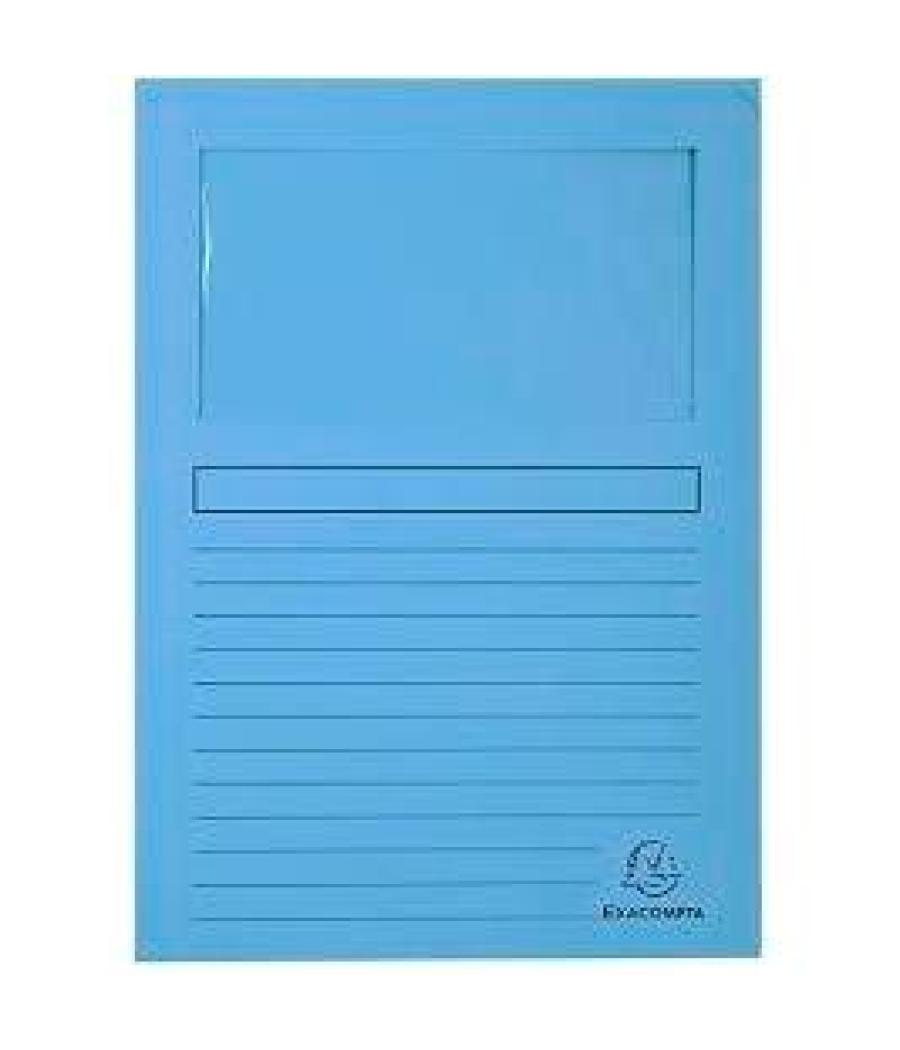 Exacompta subcarpeta a4 forever con ventana azul claro 120gr -100u-