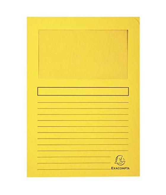 Exacompta subcarpeta a4 forever con ventana amarillo 120gr -100u-