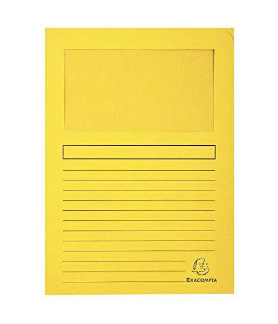 Exacompta subcarpeta a4 forever con ventana amarillo 120gr -100u-