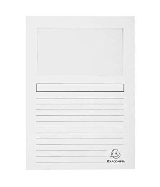 Exacompta subcarpeta a4 forever con ventana blanco 120gr -100u-