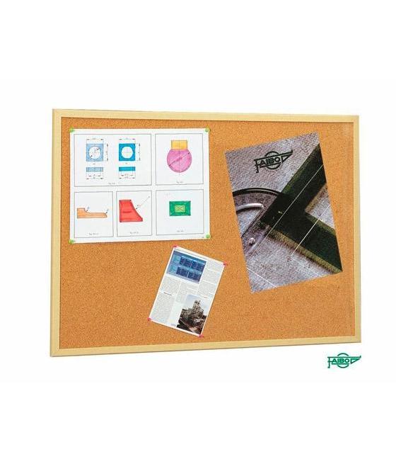 Faibo tablero corcho económico 30x40cm con marco de madera 18mm