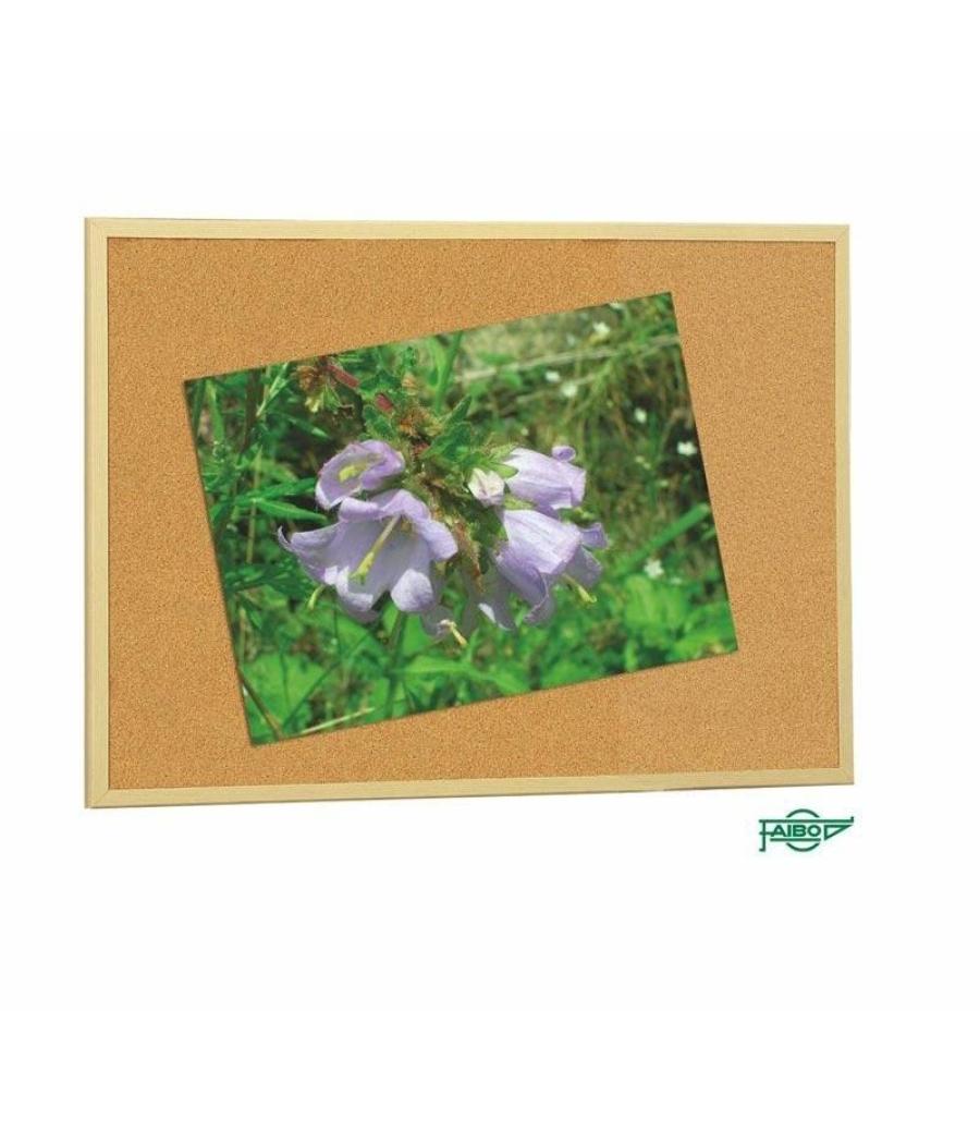 Faibo tablero corcho económico 60x120 cm con marco de madera 18mm