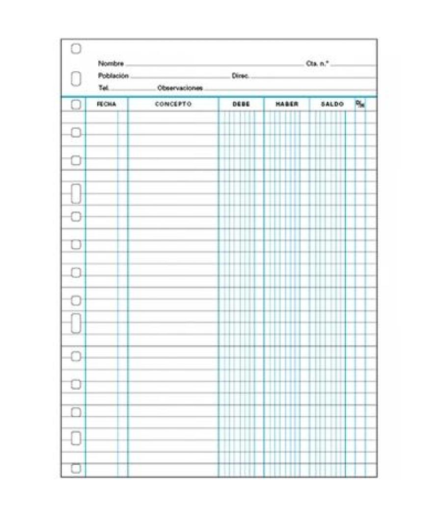 Finocam recambio multitaladro cuentas corriente folio 3016