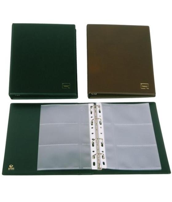 Grafoplás portatarjetas de visita basic 1/4 capacidad 60 tarjetas pvc negro