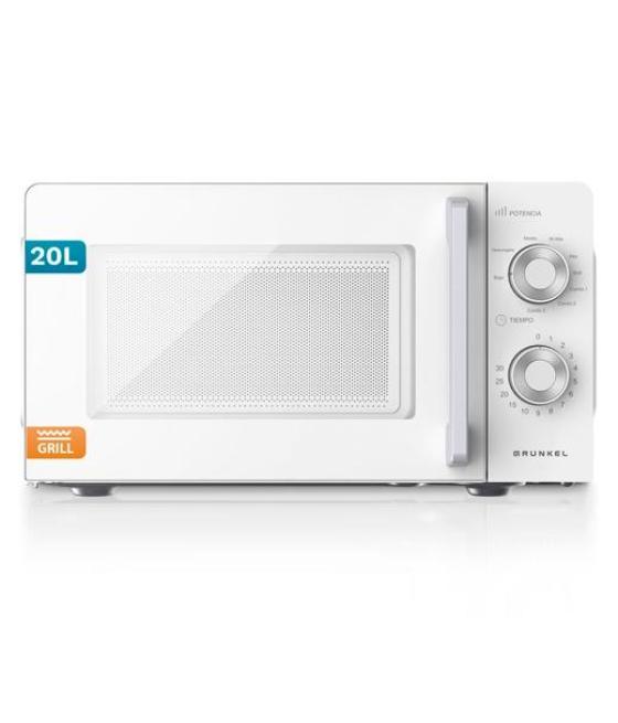 Grunkel microondas con grill 700w 20l blanco